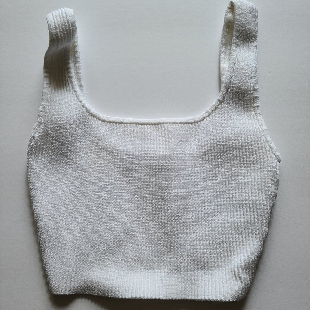 Aritzia Babaton Sculpt Knit Squareneck Cropped Tank